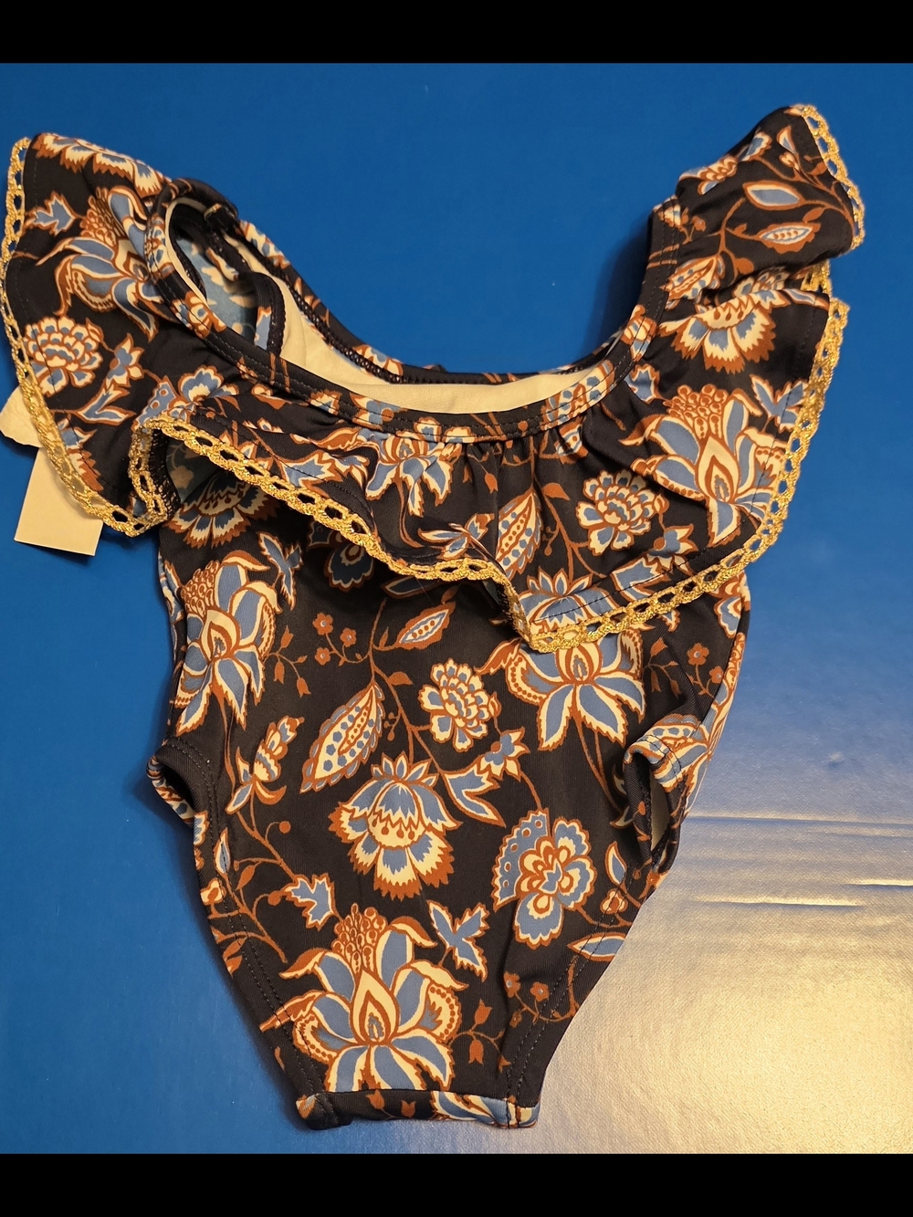 Janie and Jack Floral One-Piece Swimsuit Size 3-6 Months - Picture 5 of 6
